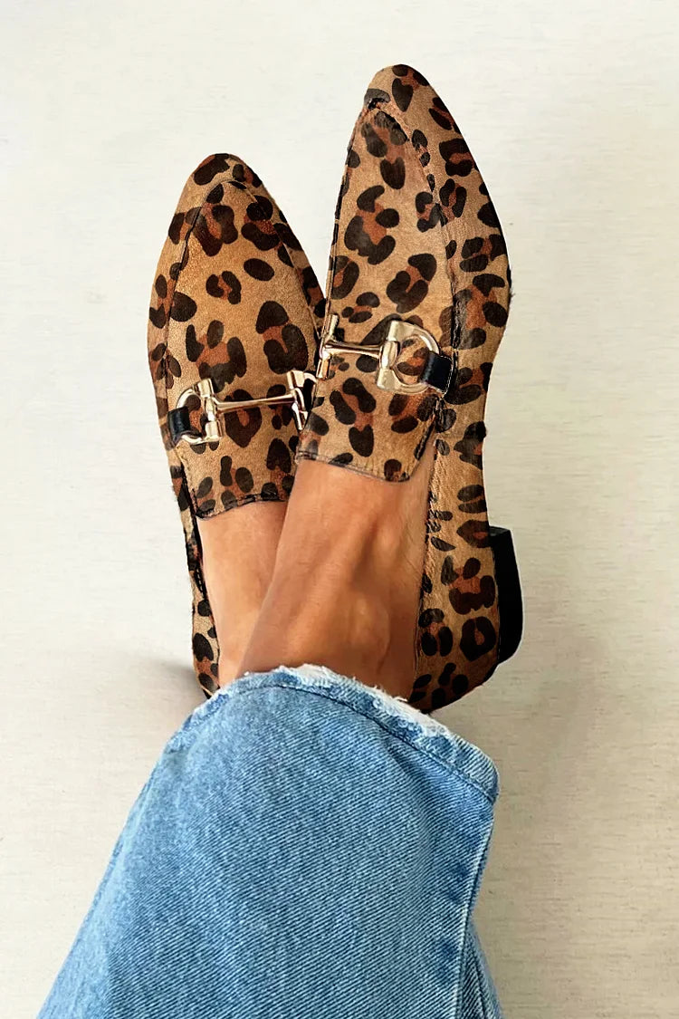 Gia - Mocasines de leopardo elegantes