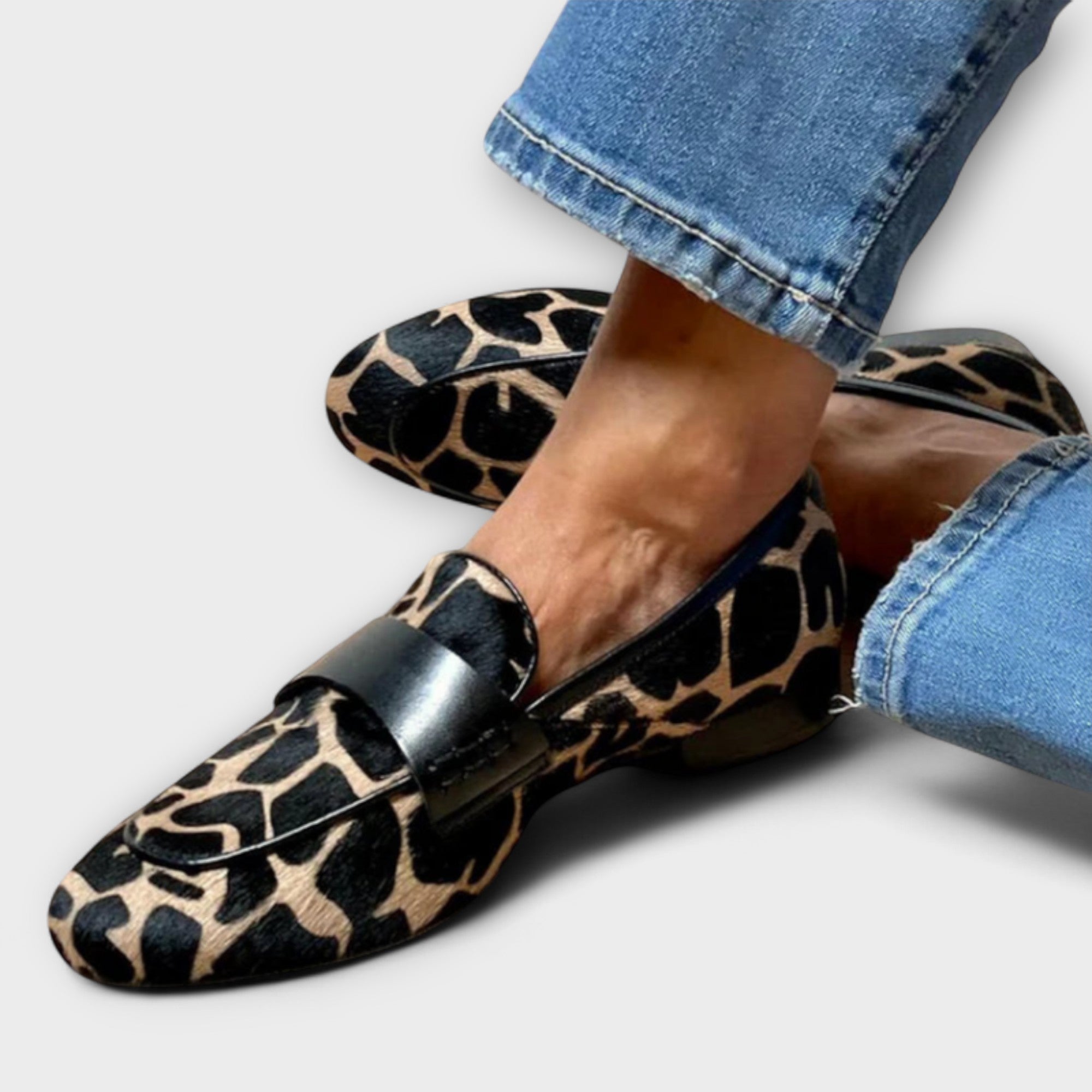 Léonie™ Mocasines con estampado de leopardo