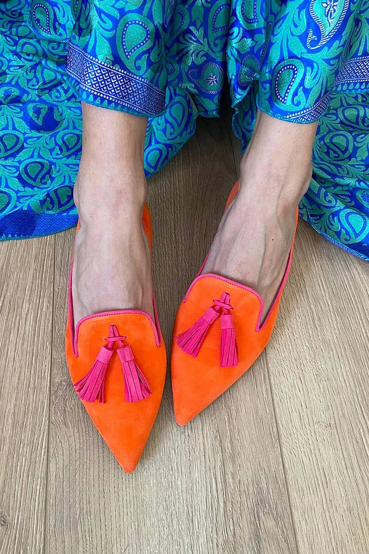 Portia - Mocasines bohemios con flecos