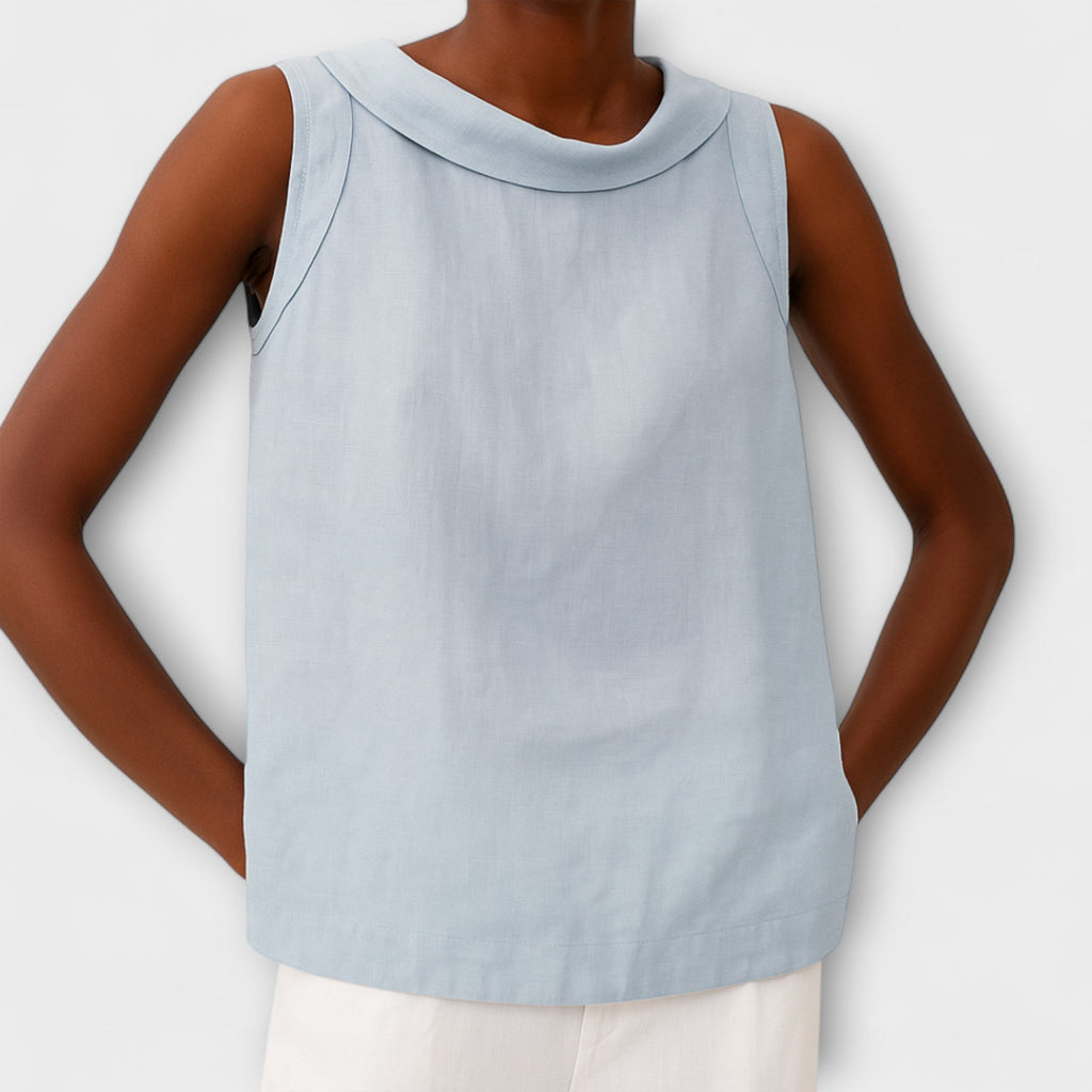 Isabella - Blusa Lino Sin Mangas
