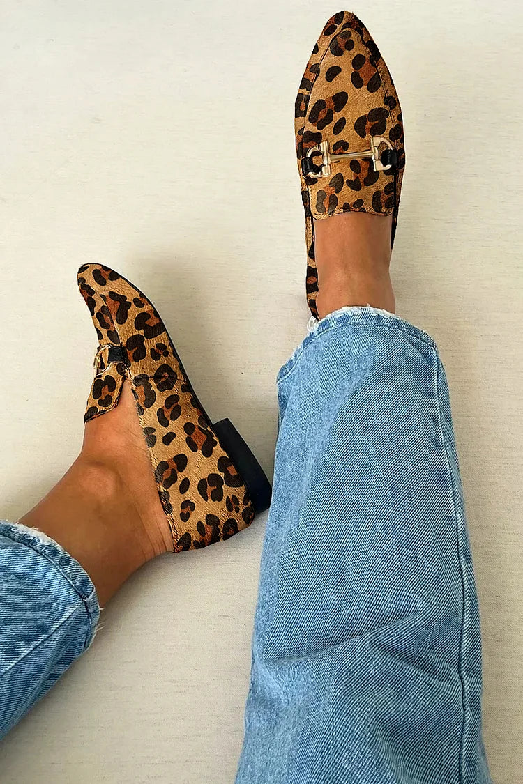 Gia - Mocasines de leopardo elegantes