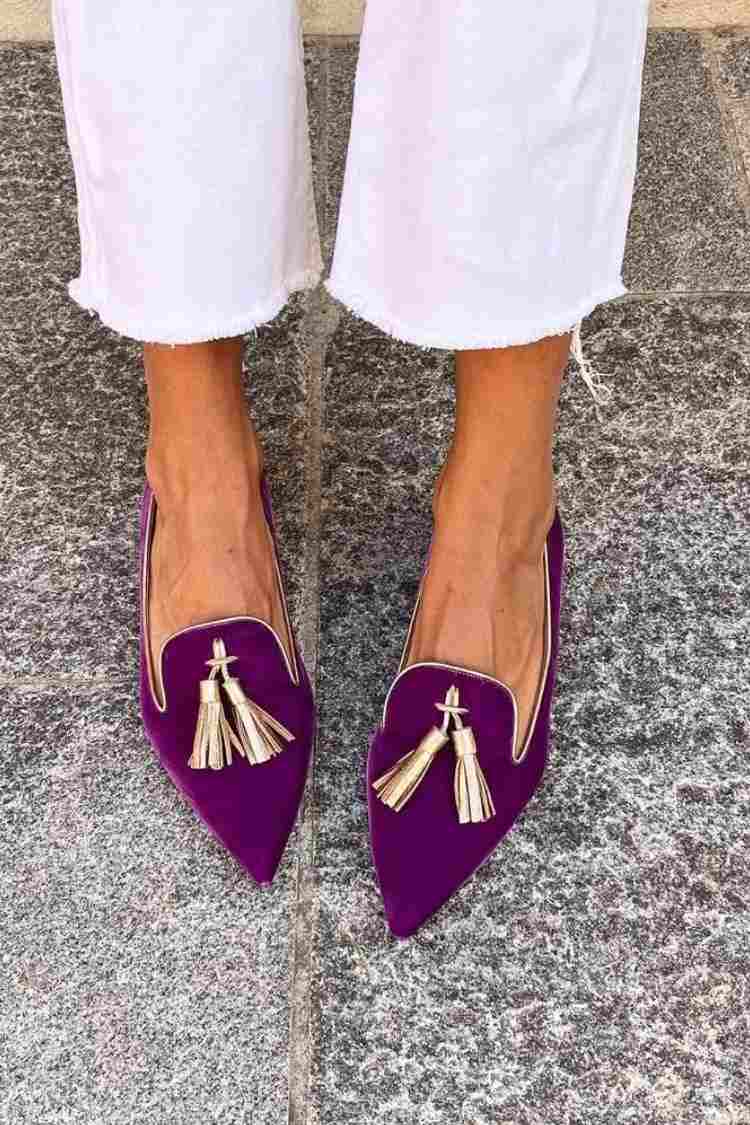 Portia - Mocasines bohemios con flecos