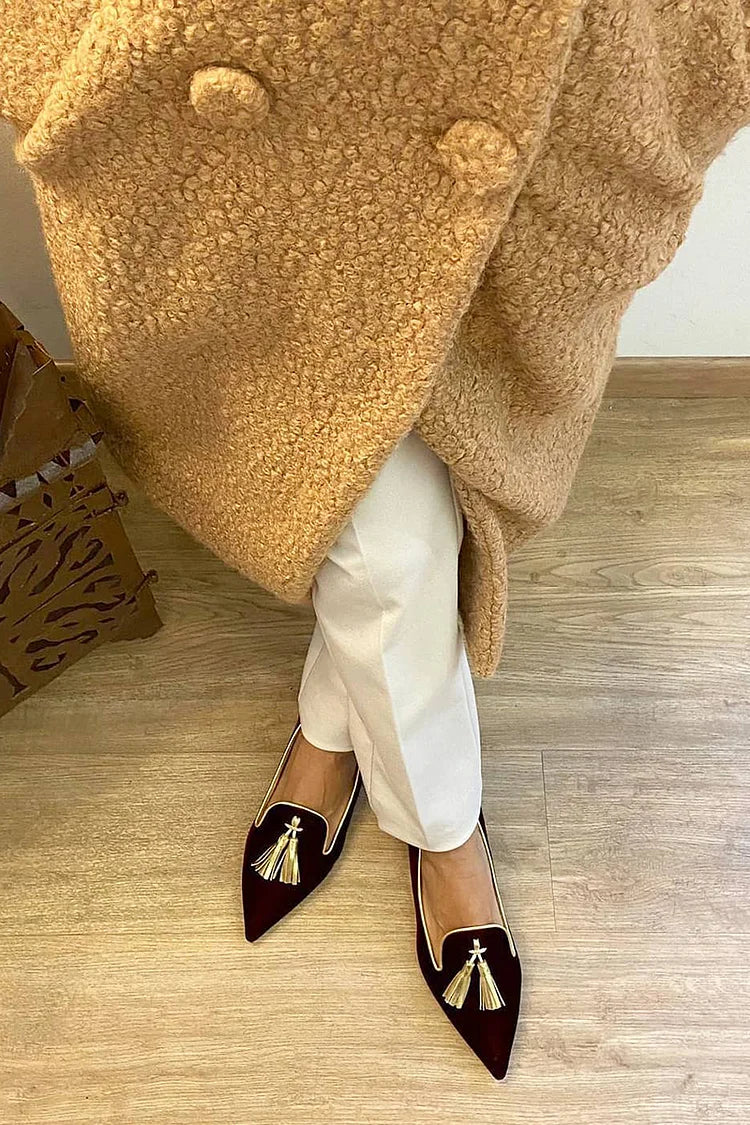 Portia - Mocasines bohemios con flecos