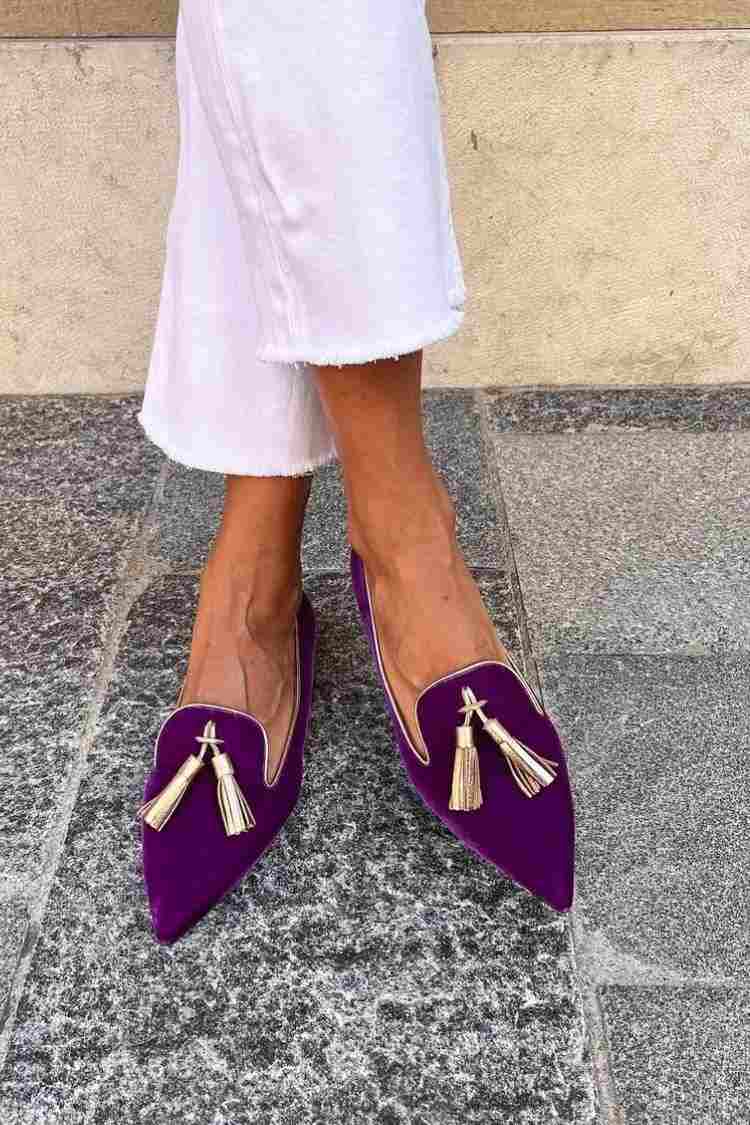Portia - Mocasines bohemios con flecos