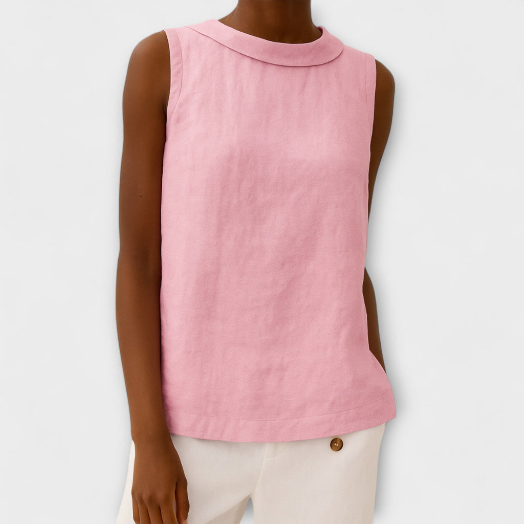 Isabella - Blusa Lino Sin Mangas