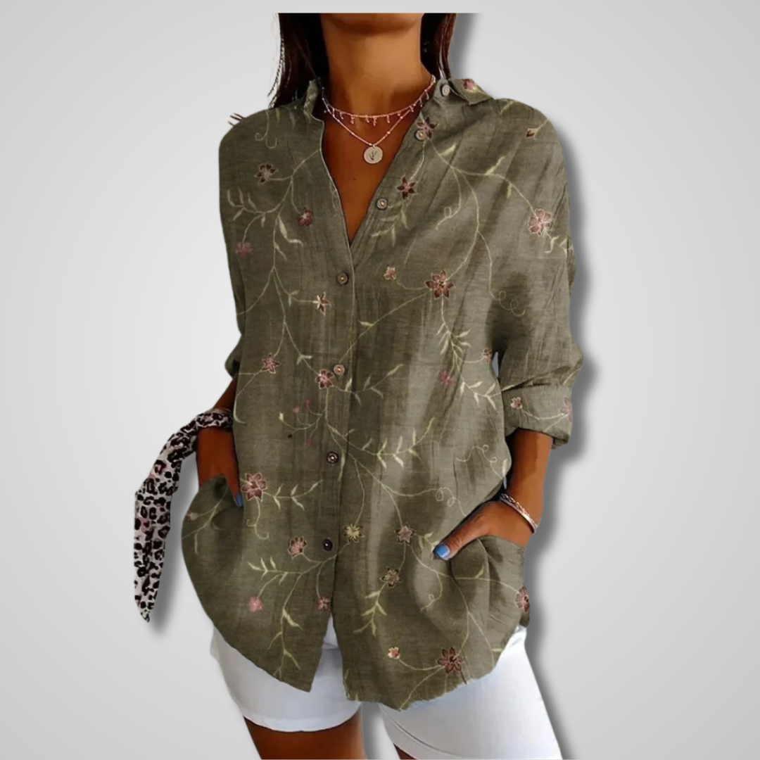 Camila - Blusa Estampada Manga Larga