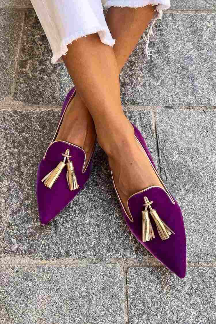 Portia - Mocasines bohemios con flecos
