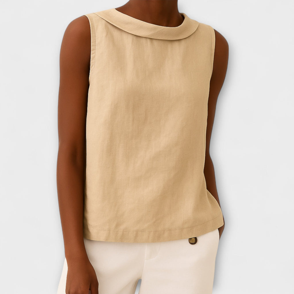 Isabella - Blusa Lino Sin Mangas