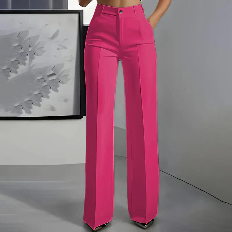 Natalia - Pantalón Recto Tiro Alto