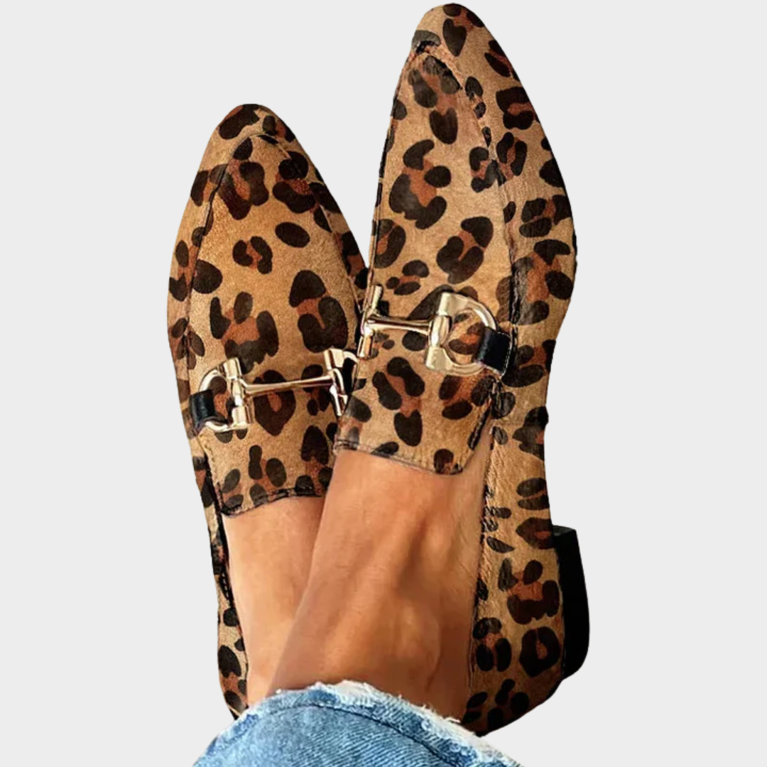 Gia - Mocasines de leopardo elegantes