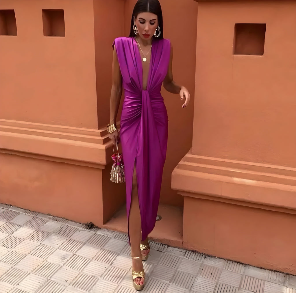 Natalia - Vestido Drapado Elegante
