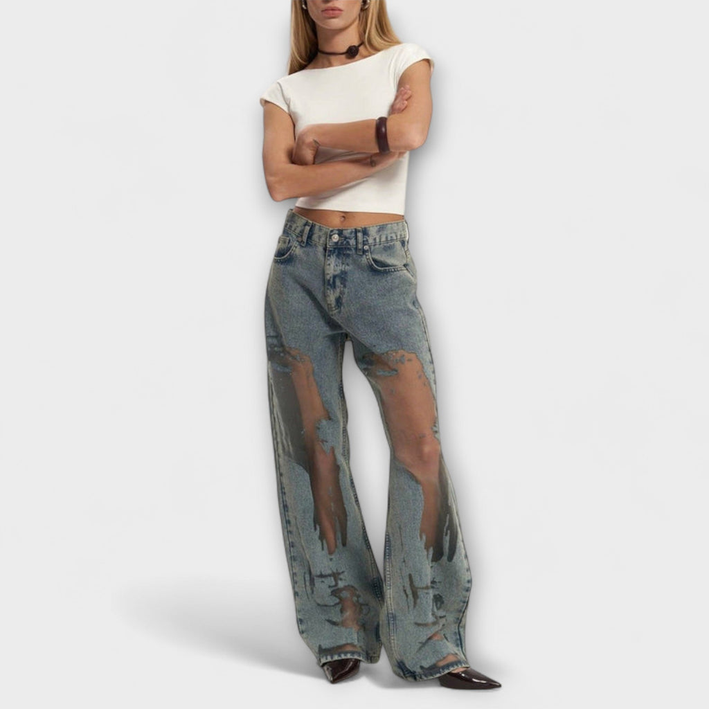 Camila - Jeans Wide Leg Tiro Alto