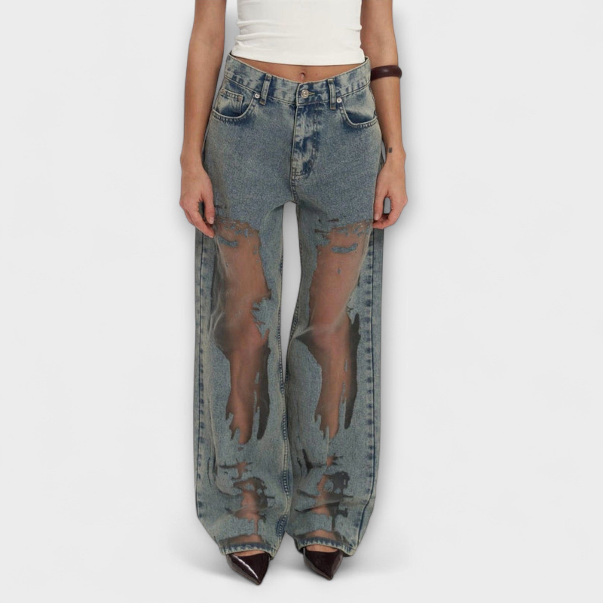Camila - Jeans Wide Leg Tiro Alto